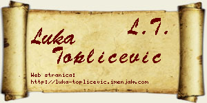 Luka Topličević vizit kartica